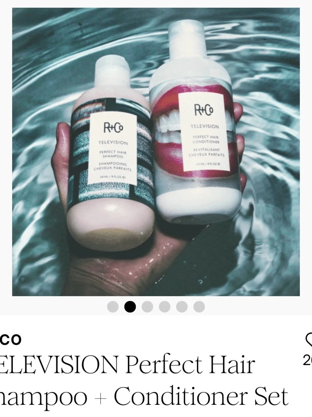 NWT R+Co Television Perfect Hair Shampoo & Conditioner Set